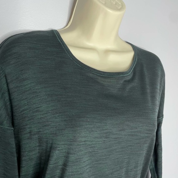 Lululemon Get Set Long Sleeve - Heathered Dark Emerald Black - Picture 3 of 8